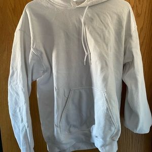 white swim hoodie